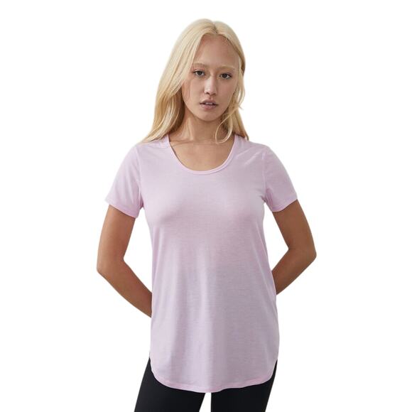 Cotton On Body Womens Gym T Shirt XL Purple Lavender Scoop Neck Relaxed NWT - Picture 1 of 11